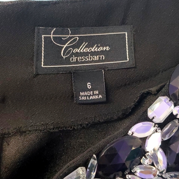 Womens LBD sz 6 π€ Midi cocktail dress, jeweled neckline, PERFECT condition π - Picture 3 of 11